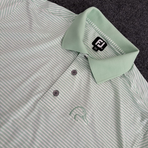 FootJoy Other - FootJoy Polo Shirt Mens XL Extra‎ Large Green Striped Short Sleeve Golf Casual